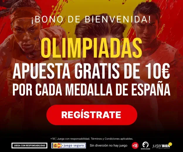 Apuesta Gratis de 10€ por cada medalla de España