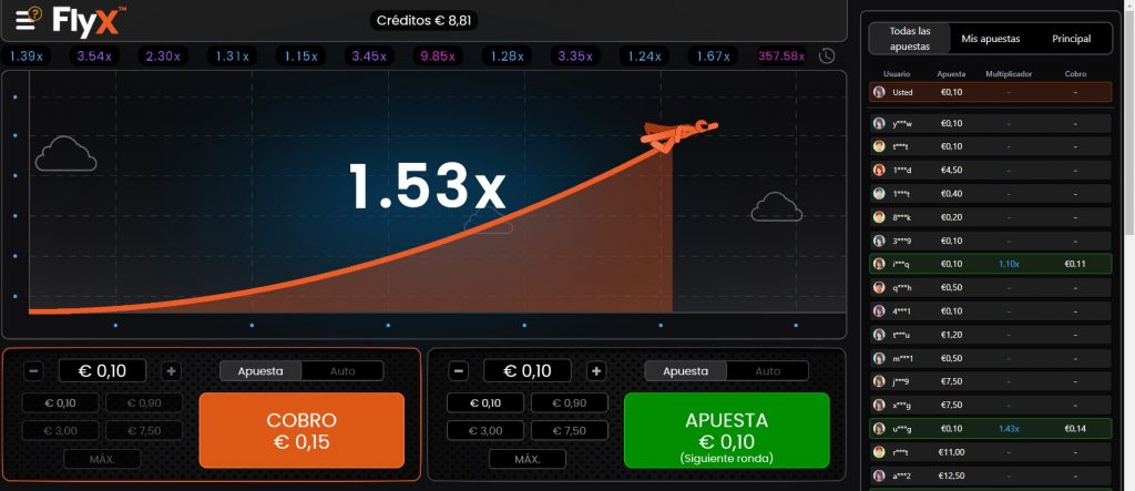 FlyX Crash Game MBet