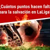 ¿Cuántos puntos hacen falta para la salvación en LaLiga?